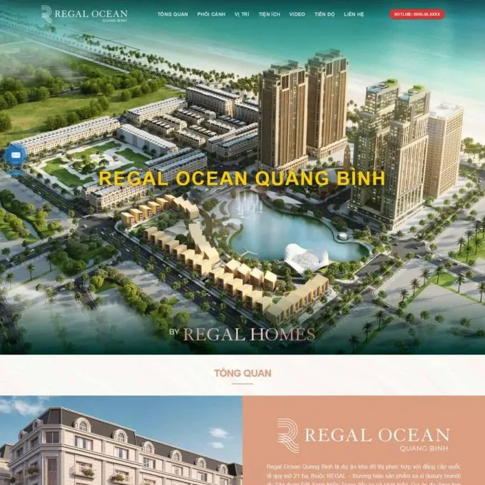Theme wordpress bds Regal Ocean Quảng Bình