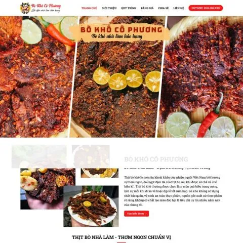 Theme wordpress bán bò kho