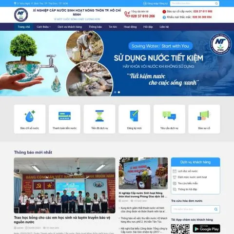 Theme wordpress công ty cấp nước