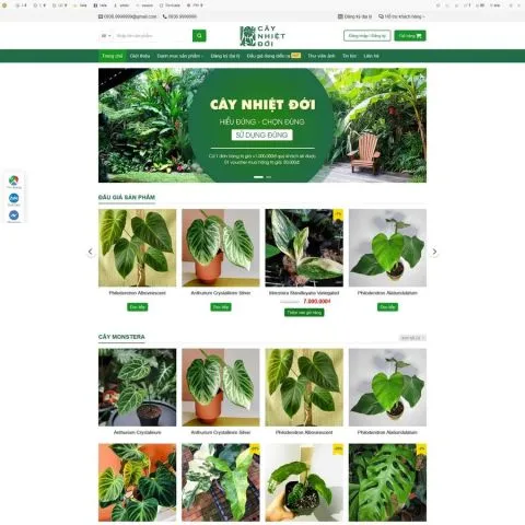 Theme wordpress bán cây xanh nhiệt đới ,cây xanh 2