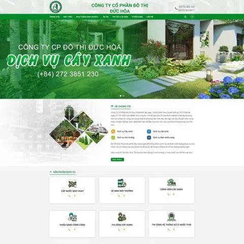 Theme wordpress công ty cây xanh đô thị