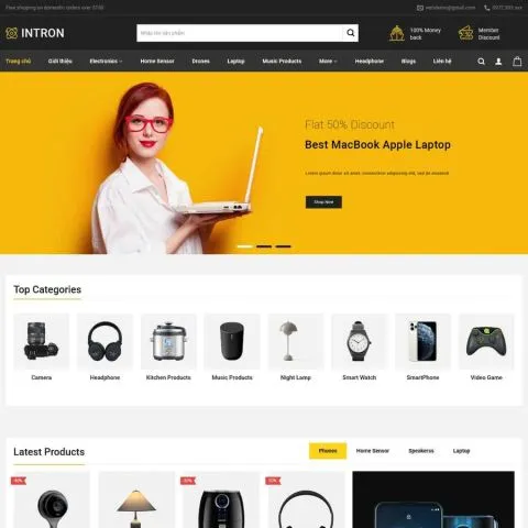 Theme wordpress shop công nghệ điện máy