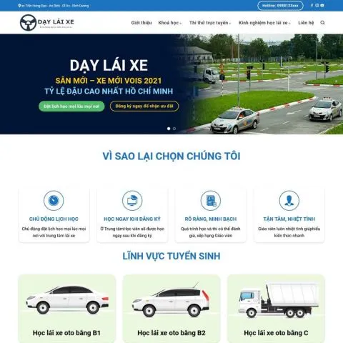 Theme wordpress dạy lái xe 2