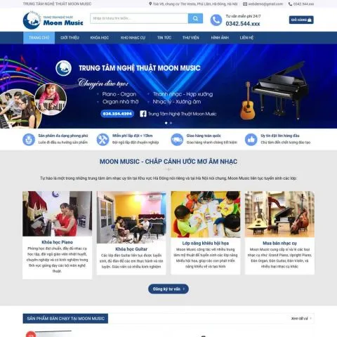 Theme wordpress dạy nhạc