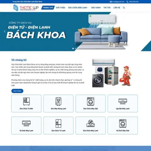 Theme wordpress dịch vụ điện lạnh