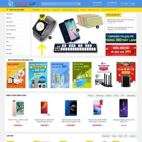 Theme wordpress giống điện máy xanh