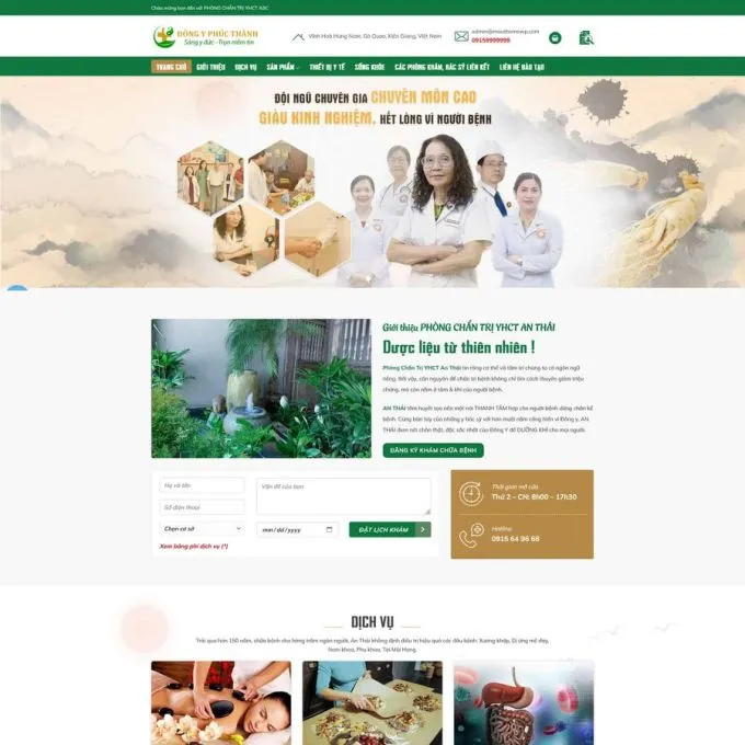 Theme wordpress phòng khám đông y