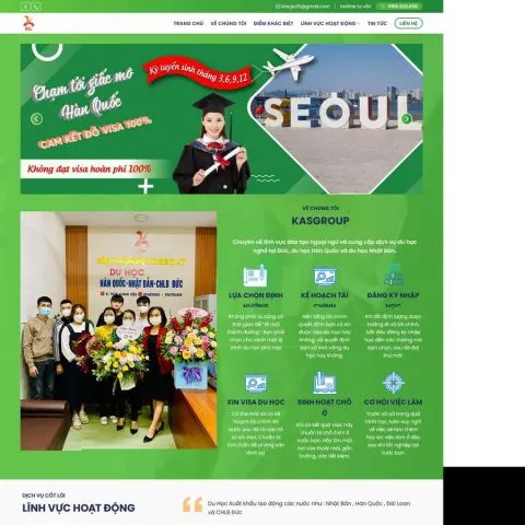 Theme wordpress du học nước ngoài