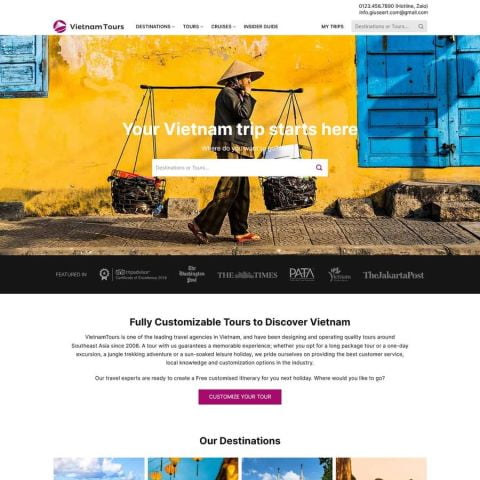 Theme wordpress du lịch