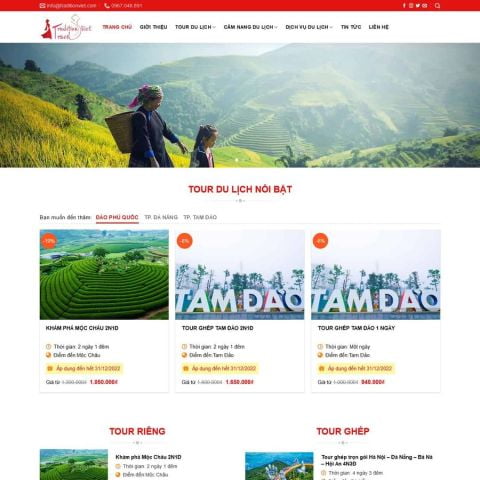 Theme wordpress du lịch truyền thống