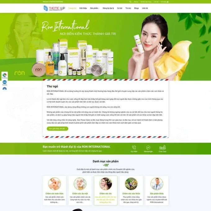 Theme wordpress shop mỹ phẩm