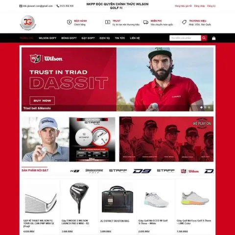 Theme wordpress bán đồ golf