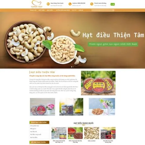 Theme wordpress bán hạt điều