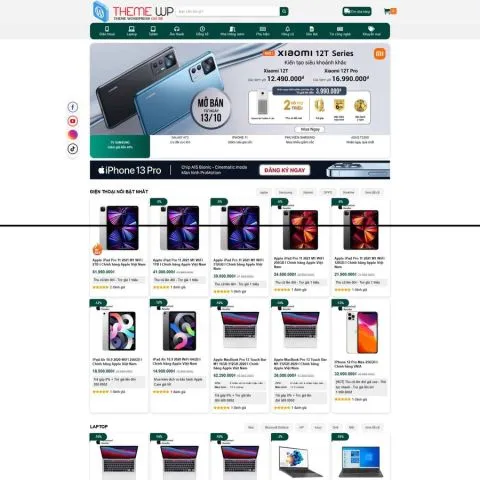 Theme wordpress cửa hàng điện thoại