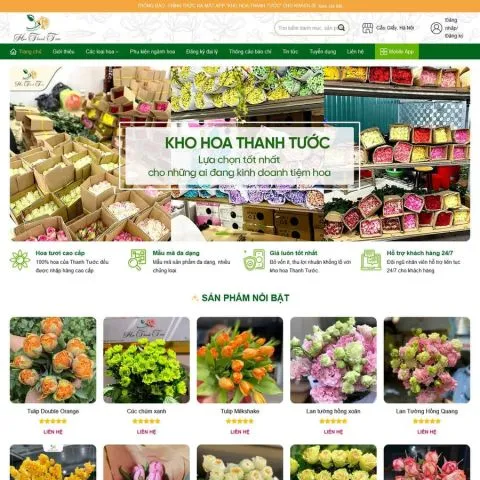 Theme wordpress shop hoa tươi đẹp