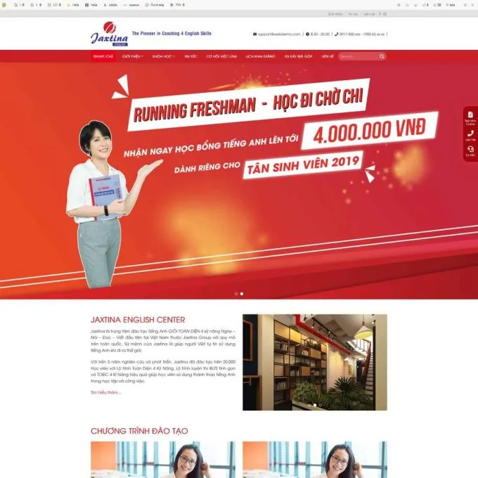 Theme WordPress học tiếng anh