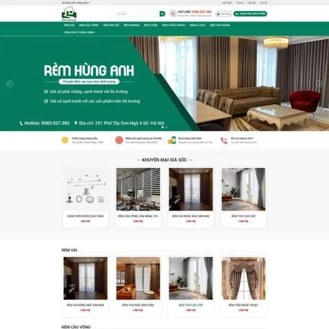 Theme wordpress bán mành rèm 2