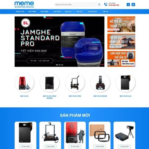 Theme wordpress bán máy in 3d