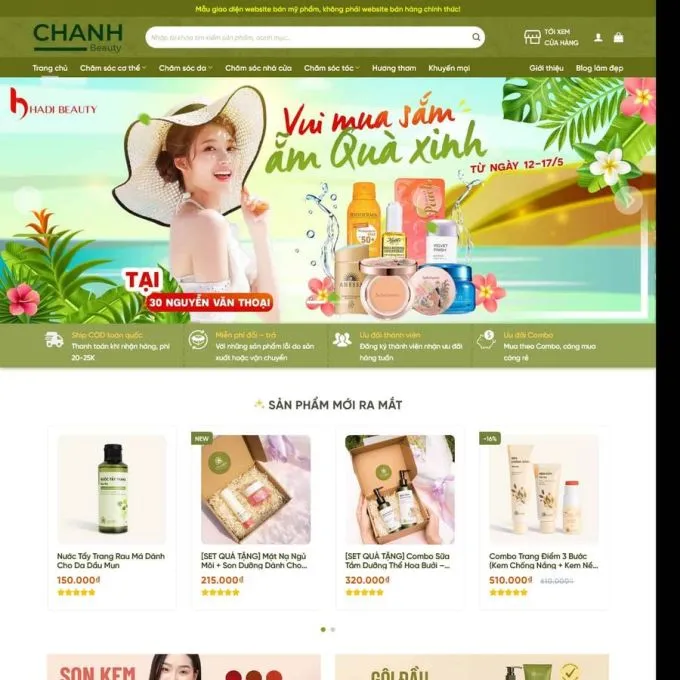 Theme wordpress bán mỹ phẩm 12