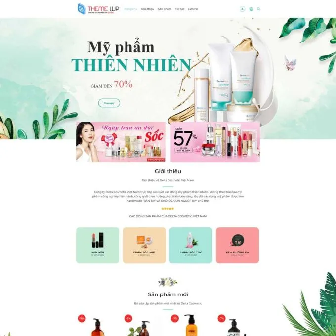 Theme wordpress mỹ phẩm 9