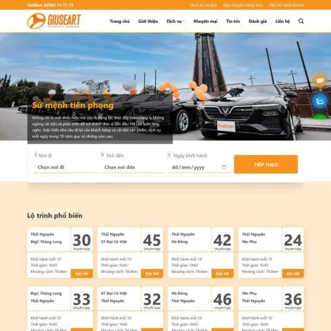 Theme wordpress nhà xe dịch vụ