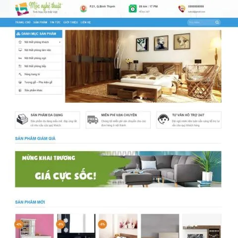 Theme wordpress nội thất mộc