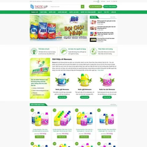 Theme wordpress shop bán nước giặt