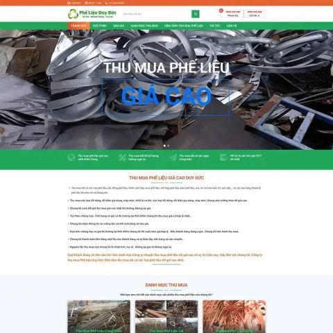 Theme wordpress công ty phế liệu