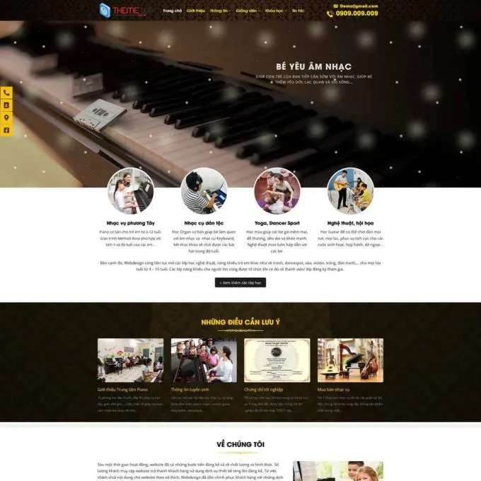 Theme wordpress shop piano