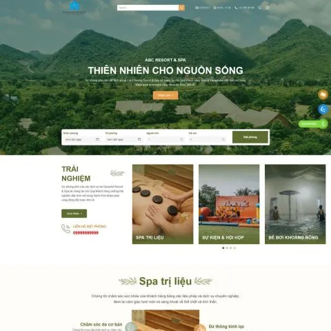 Theme wordpress resort nhà hàng khách sạn