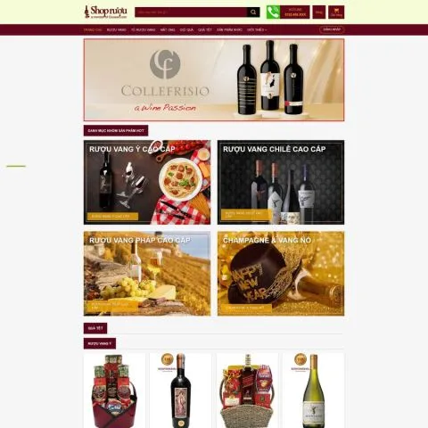 Theme wordpress Shop Bán Rượu 1