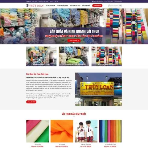 Theme wordpress shop bán vải