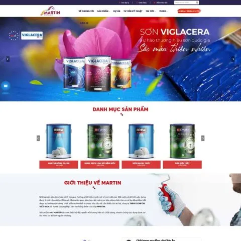 Theme wordpress bán sơn nước 01