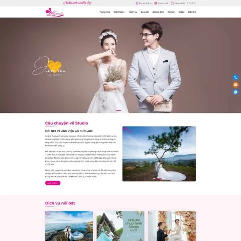 Theme wordpress studio áo cưới 5 đẹp chuẩn seo