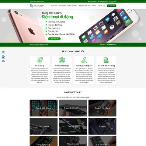 Theme WordPress dịch vụ sửa điện thoại