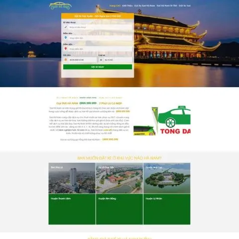 Theme wordpress dịch vụ taxi