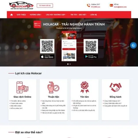 Theme wordpress dịch vụ taxi 3