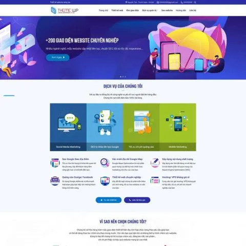 Theme wordpress công ty thiết kế web theo mẩu