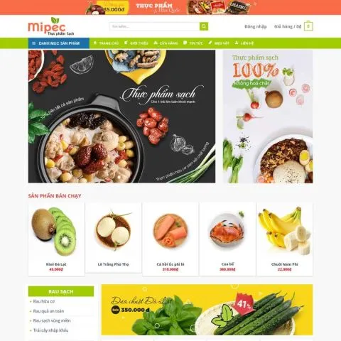 Theme wordpress bán thực phẩm 11