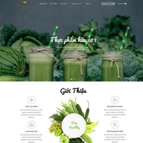 Theme wordpress thực phẩm hữu cơ