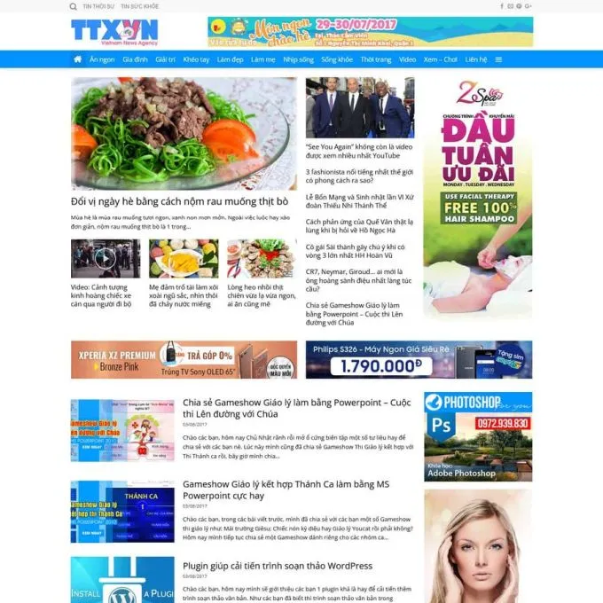 Theme wordpress tin tức