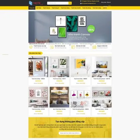 Theme wordpress bán tranh tường