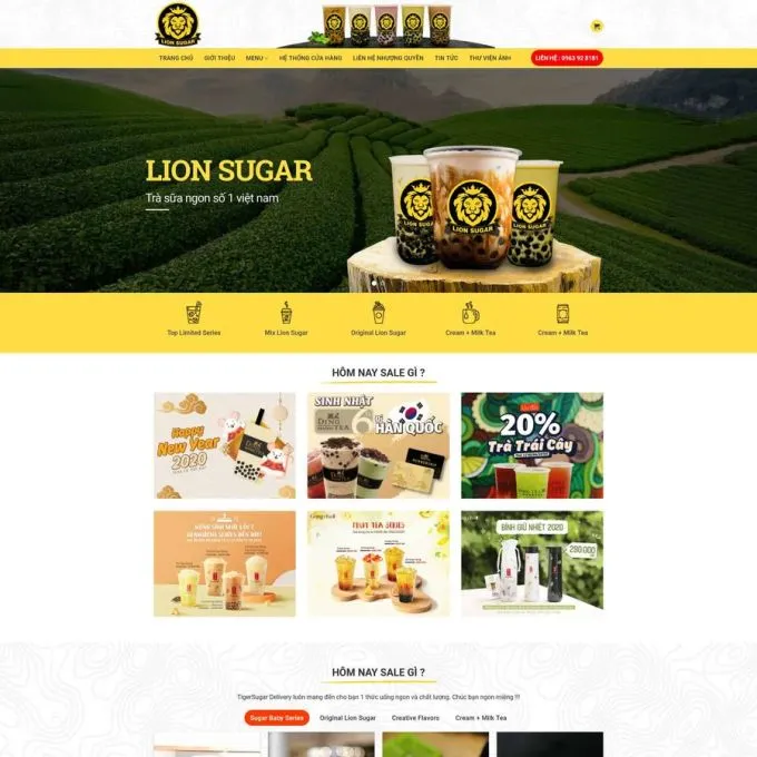 Theme WordPress bán trà sữa