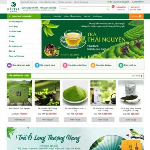 Theme wordpress trà xanh 4