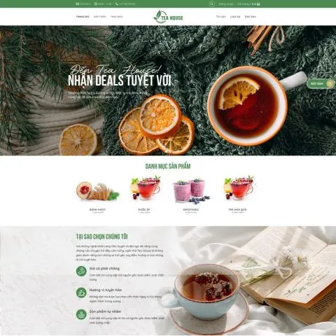 Theme wordpress bán trà sửa ,trà xanh 5
