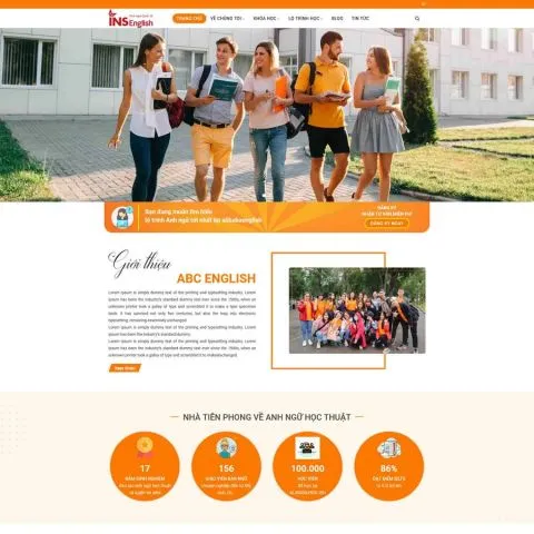 Theme WordPress Trường Anh ngữ