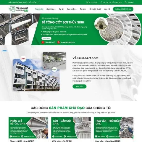 Theme wordpress vật liệu trang trí sân vườn