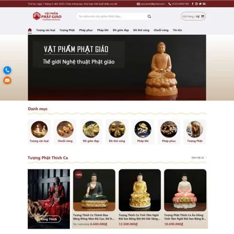 Theme wordpress vật phẩm phật giáo