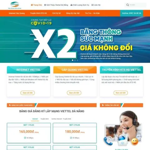 Theme wordpress lắp mạng viettel