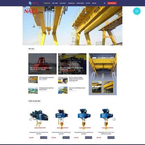 Theme wordpress công ty cẩu trục